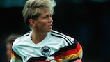 Silvia Neid captaining Germany at the 1991 Women's EURO
