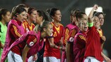 L'Espagne célèbre une victoire à l'UEFA Women's EURO 2013