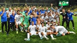Israel celebra o apuramento para a final após uma vitória surpreendente sobre a França