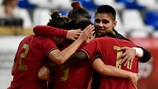 Portugal celebrate a UEFA Women's Futsal EURO qualifying success