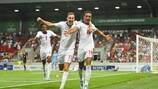 England freut sich über das dritte Tor im Finale gegen Israel
