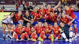 España celebra su pase a semifinales