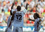 Sevillas Frédéric Kanouté jubelt nach einem Treffer