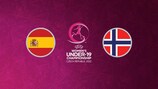La Norvegia affronterà sabato la Spagna a Ostrava nella finale di UEFA Women's EURO Under 19.  UEFA