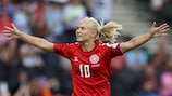 Pernille Harder nach ihrem Siegtreffer gegen Finnland