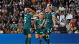 La Germania è stata "efficace nel suo pressing alto" ma anche " a proprio agio ed efficace quando ha scelto di difendere a centrocampo".UEFA via Getty Images