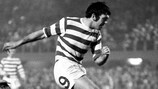 John Hughes in action for Celtic in the 1970 European Champion Clubs' Cup final against Feyenoord