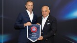 Aleksander Čeferin, UEFA President and Mehmet Büyükekşi, Turkish Football Federation President