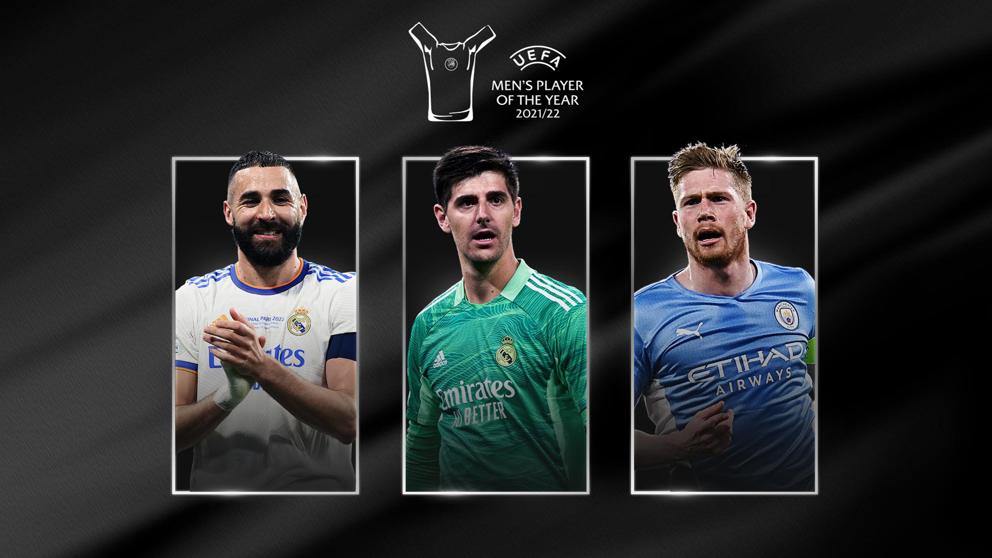 UEFA Men's Player of the Year nominees: Benzema, Courtois, De Bruyne - Inside UEFA