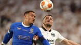 Cross-masters: Rangers' James Tavernier and Frankfurt's Filip Kostić in action in the 2022 UEFA Europa League final