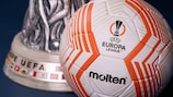 The UEFA Europa League trophy and match ball