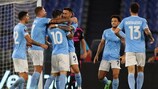La gioia dei giocatori della Lazio