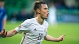 Janis Ikaunieks scored his fourth goal in the section in Latvia's defeat against Moldova