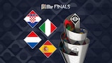 Spanien, Italien, Kroatien und Niederlande bei der Endrunde