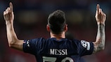 Messi já ultrapassou os 130 golos nas provas de clubes da UEFA, mas ainda está atrás de Ronaldo