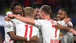 Leipzig feiert den dritten Treffer gegen Real Madrid
