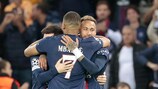 La joie parisienne après l'un des sept buts de la soirée pour le PSG