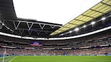 O icónico Estádio de Wembley, em Londres, vai acolher a Finalíssima Feminina a 6 de Abril de 2023