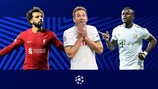 Mohamed Salah, del Liverpool, Harry Kane, del Tottenham, y Sadio Mané, del Bayern
