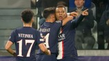 Mbappé celebra su gol en Turín en la sexta jornada