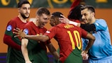 Portugal made sure of at least a play-off with victory against Lithuania