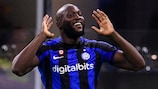 Romelu Lukaku after scoring for Inter in the UEFA Champions League in October