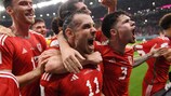 Il Galles festeggia il gol del pareggio contro gli Stati Uniti