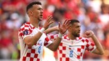  Ivan Perisic reage após ficar perto de marcar pela Croácia frente a Marrocos