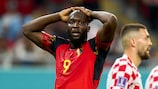 El belga Romelu Lukaku se desespera tras fallar una ocasión ante Croacia