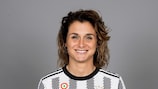 TURIN, ITALY - OCTOBER 13: Cristiana Girelli of Juventus poses for a photo during the Juventus UEFA Women's Champions League Portrait session at  on October 13, 2022 in Turin, Italy. (Photo by Giorgio Perottino - UEFA/UEFA via Getty Images)