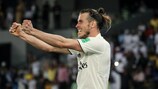 Gareth Bale celebrates a goal at the Club World Cup