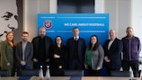 Meeting and signing of MoU with Football Supporters Europe at the UEFA Headquarters, The House of the European Football, on January 23rd 2023. 
