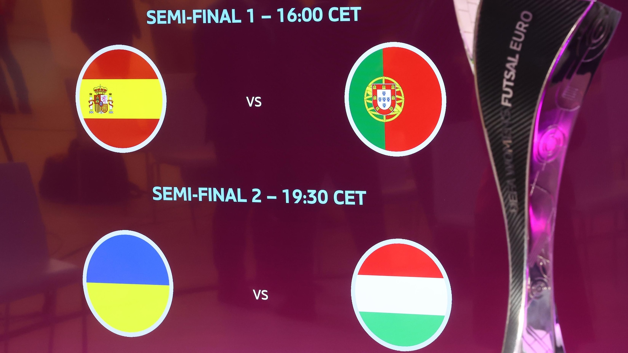 2023-as női futsal Európa-döntők sorsolása: Spanyolország–Portugália, Ukrajna–Magyarország |  UEFA női futsal Európa-bajnokság