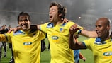 L'APOEL fête sa qualification contre Lyon en 2012