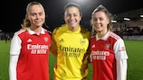 Kathrine Kühl, Sabrina D'Angelo und Victoria Pelova wechselten im Januar zu Arsenal 