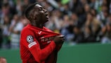  Randal Kolo Muani celebrates after scoring against Sporting in the UEFA Champions League group stage
