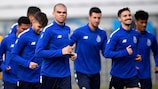 Pepe et ses coéquipiers du FC Porto à l'entraînement avant de s'envoler vers l'Italie
