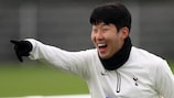 Heung-Min Son in training with Spurs on Tuesday