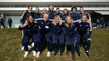 Female participants on the UEFA Pro Licence Student Exchange Course in Nyon, Switzerland