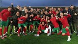 A festa de Portugal após o apuramento para a fase final do EURO Sub-19