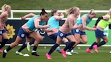 England in training on the eve of the Women's Finalissima