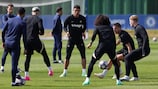 Chelseas Verteidiger Thiago Silva im Training am Montagmorgen