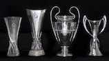  UEFA Europa League, UEFA Champions League, UEFA Women's Champions League and UEFA Europa Conference League 2022/23 trophies