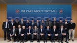 24. April 2023: Treffen des UEFA-Fußballbeirats im Haus des europäischen Fußballs im schweizerischen Nyon (Foto von Kristian Skeie - UEFA/UEFA via Getty Images). 