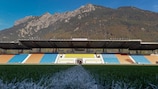 Le Rheinpark Stadion, à Vaduz, nouveau fief de l'équipe nationale senior du Liechtenstein.