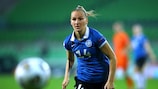 Estonia's  Lisette Tammik  in action during against the Netherlands