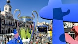 O troféu da UEFA Champions League no UEFA Champions Festival, em Madrid.