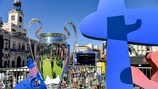 El trofeo de la UEFA Champions League en el UEFA Champions Festival en Madrid