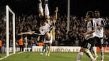 Zoltán Gera celebrates after scoring in Fulham's famous comeback against Juve in 2010