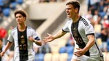 Germany's Robert Ramsak scored his fourth goal of the tournament to help defeat Poland in the UEFA U17 EURO semi-final.